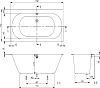 Акриловая ванна Villeroy & Boch Oberon 2.0 170x75 UBQ170OBR2DV-01, белый