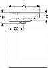 Тумба с раковиной 60 см Geberit Smyle Square 500.352.JR.1-500.229.01.1 пекан