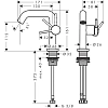 Смеситель для раковины Hansgrohe Tecturis S 73321140 бронза