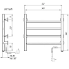 Полотенцесушитель электрический Domoterm Классик DMT 109-4 50x50 ЧРН EK L черный