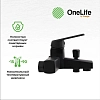 Смеситель для ванны с душем OneLife P02-300b черный