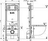 Комплект инсталляция IDDIS BASBQ02i73 с подвесным унитазом и кнопкой смыва