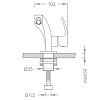 Смеситель для биде Schein Whirl 42201/8035023 хром