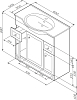 Тумба под раковину Am.Pm Bourgeois M65FSX0853WG