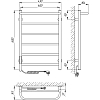 Электрический полотенцесушитель Laris Прайм ЧК П6 400x600 L 75201059, белый муар