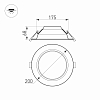 Встраиваемый светодиодный светильник Arlight IM-Cyclone-R200-20W Warm3000 023216(2)