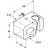 Шланговое подсоединение Kludi A-QA 6556105-00, хром