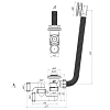 Слив-перелив для ванны Cersanit A64287 черный
