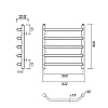 Полотенцесушитель водяной Domoterm Лаура Лаура П5 500x500 хром