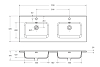 Раковина BelBagno BB1200-2-ETL 120 см, белый