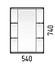 Зеркальный шкаф Corozo Орион 55-2 SD-00001547, белый