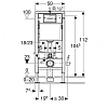 Инсталляция Geberit Duofix c унитазом Villeroy&Boch O.novo 5660H101, подвесной, сиденье микролифт, клавиша глянцевый хром, комплект