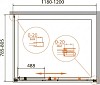 Душевой уголок Cezares RELAX-AHF-1-120/80-C-Bi стекло прозрачное