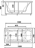 Акриловая ванна Aquatek Альфа 150x70 см ALF150-0000043, белый