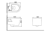 Подвесной унитаз Creo Ceramique Rennes RE1100 с сиденьем RE1001
