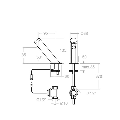 Смеситель для раковины RamonSoler Soltronic 8119B сенсорный, хром