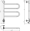 Полотенцесушитель электрический Vincea 44x60 VTD-1R1CE, хром