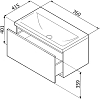 Мебель для ванной Am.Pm Gem 75 орех с 1 ящиком