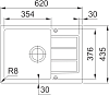 Кухонная мойка 62 см Franke Sirius SID 611-62/38 3,5" 114.0489.206, оникс