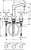 Смеситель для раковины Hansgrohe Metropol Classic 31307090, хром золото