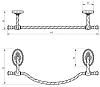 Полотенцедержатель Migliore Edera 16947 золото