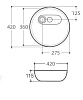 Раковина накладная Art&Max AM3570-AS белый