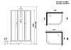 Душевая кабина Niagara Classic 330844RBKTG стекло матовое, профиль серебро