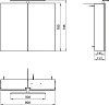 Зеркальный шкаф Emco Asis mee 80 9498 050 51 с подсветкой