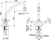 Смеситель Bandini Old England 803.921/18 Cr для кухонной мойки