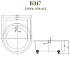 Акриловая ванна BelBagno 150х150 BB17-BRN белый