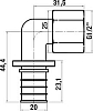 Угольник Stout SFA 0006 20xG 1/2" с внутренней резьбой аксиальный