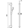 Душевой гарнитур Huber Lynox SS010630D1 серый