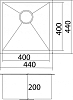 Кухонная мойка Oulin OL-F101N, сатин