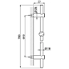 Штанга душевая Huber Shower SS01214021 хром