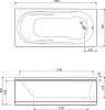 Акриловая ванна Cezares 150х70 MODENA-150-70-41