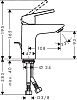 Смеситель для раковины Hansgrohe Logis loop 71151000, хром