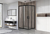 Душевой уголок Royal Bath 120x100 RB1120HPD-T-BL, профиль черный стекло прозрачное