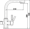 Смеситель для кухни Kaiser Decor 40144-12, черный мрамор