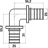 Угольник Stout SFA 0007 25 аксиальный