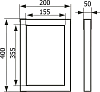 Настенный люк Evecs Ceramo Steel D2040 20х40