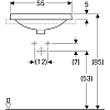 Раковина 55 см Geberit VariForm 500.736.01.2, белый