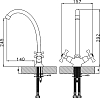 Смеситель Rossinka H H02-71 для кухонной мойки