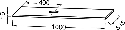 Столешница под раковину 100 см Jacob Delafon Odeon Rive Gauche EB2504-E52 дуб табак