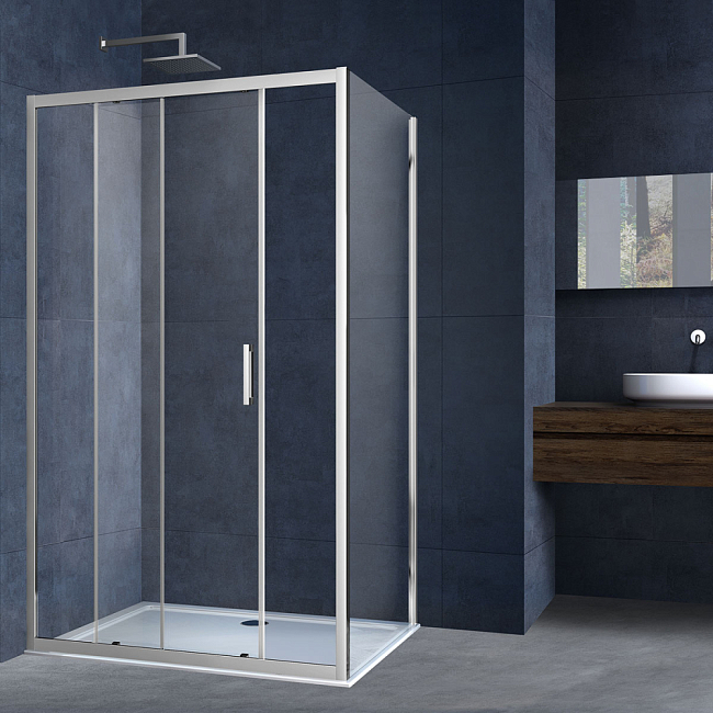 Душевой уголок Vincea Alpha VSR-3AL8013CL 130x80, хром, стекло прозрачное