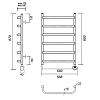 Полотенцесушитель электрический Domoterm Стефано Стефано П6 500x800 EL хром