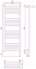 Полотенцесушитель электрический Сунержа Богема 3.0 с 1 полкой 00-5806-1240 хром