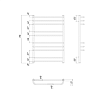 Полотенцесушитель водяной 50x80 см Ravak Cube X04000083668, хром