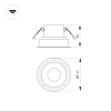 Корпус встраиваемого светильника Arlight Plurio-Base-Built-Trimless-R160 031706