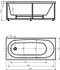 Акриловая ванна Aquatek Оберон 160x70 см OBR160-0000026, белый