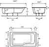 Акриловая ванна Jacob Delafon Bain Douche MALICE 160х85 E6D066L-00